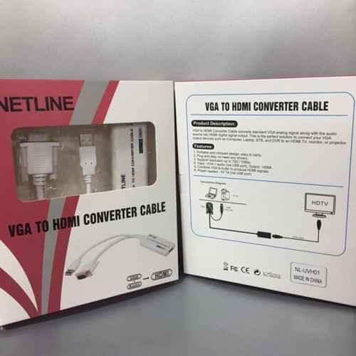 Netline VGA to HDMI Converter Cable