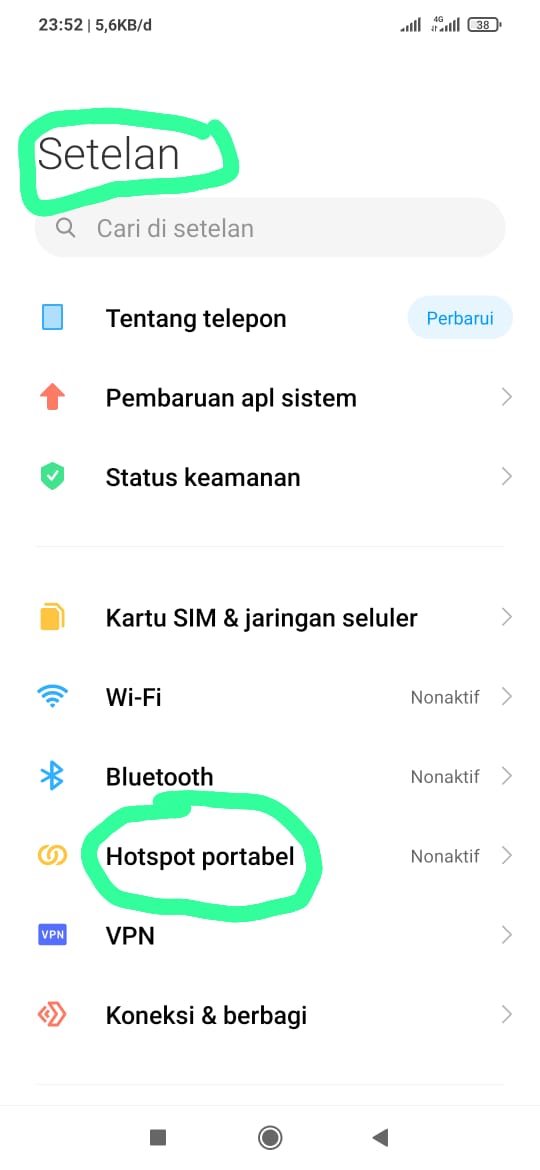 hotspot hp ke komputer