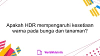Apakah HDR mempengaruhi kesetiaan warna pada bunga dan tanaman?