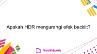 Apakah HDR mengurangi efek backlit?
