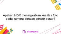 Apakah HDR meningkatkan kualitas foto pada kamera dengan sensor besar?