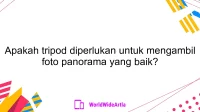 Apakah tripod diperlukan untuk mengambil foto panorama yang baik?