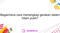 Bagaimana cara menangkap gerakan dalam hitam putih?