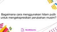 Bagaimana cara menggunakan hitam putih untuk mengekspresikan perubahan musim?