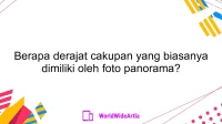 Berapa derajat cakupan yang biasanya dimiliki oleh foto panorama?