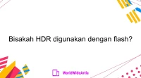 Bisakah HDR digunakan dengan flash?